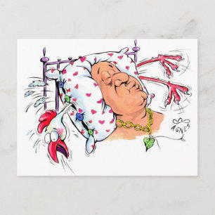 Pillow With Chicken Feathers? Postcard