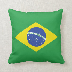 Pillow with flag of Brazil