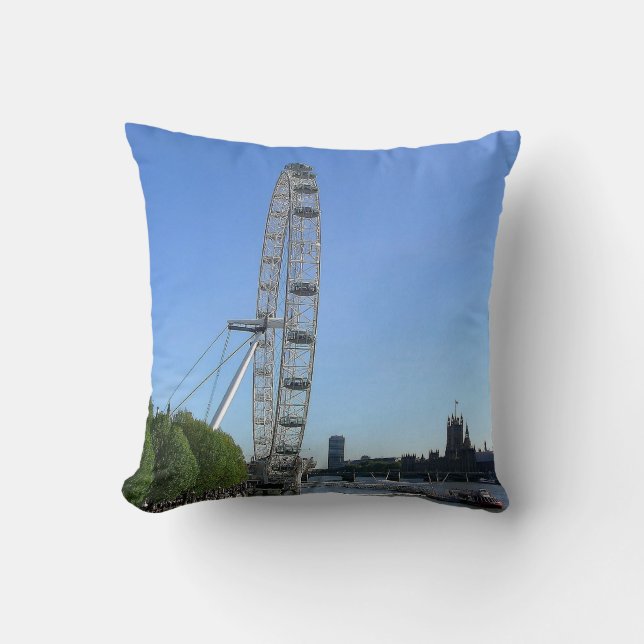 Pillow  with London Eye Ferris Wheel (Front)