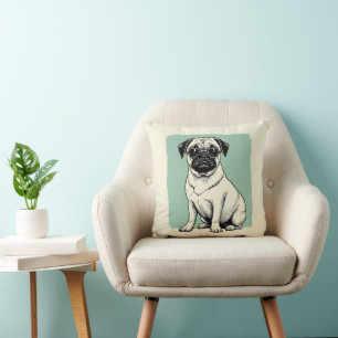 Pillow with pug