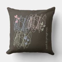 Pillow with scribble design