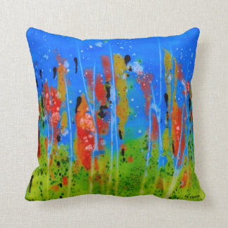 Pillow with splashed-colours