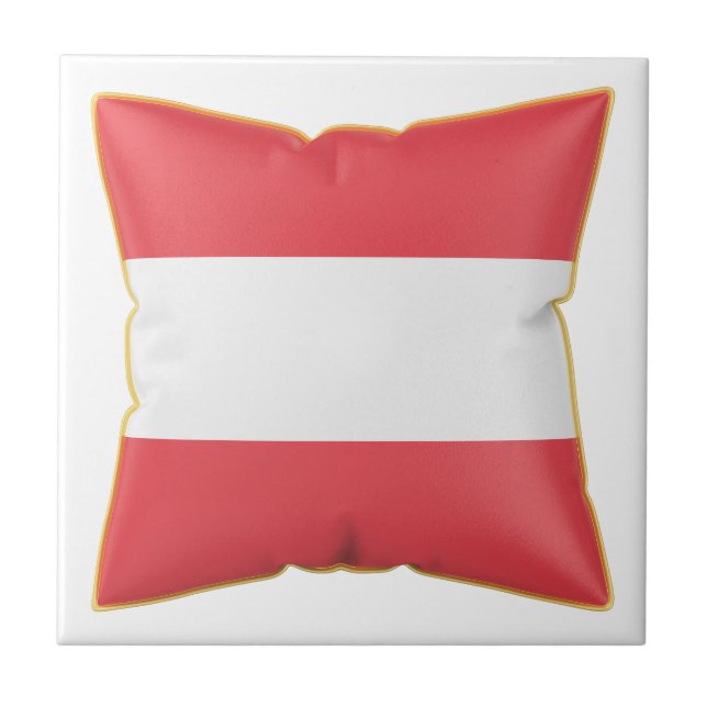Pillow with the flag of Austria Tile (Front)