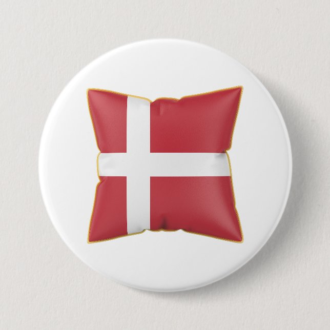 Pillow with the flag of Denmark 7.5 Cm Round Badge (Front)