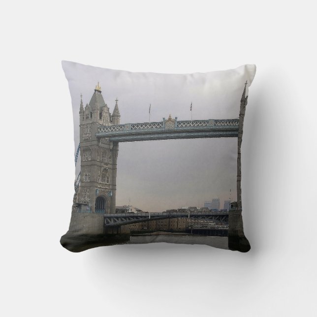 Pillow with Tower Bridge over the Thames River (Front)
