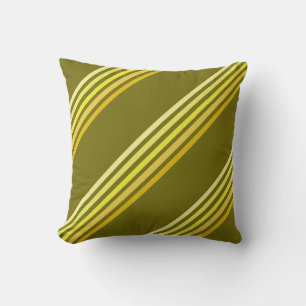 Pillow - Yellow Lines on Dark Background