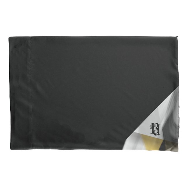 Pillowcase Abstract Trend Interior Decor Black  (Front)