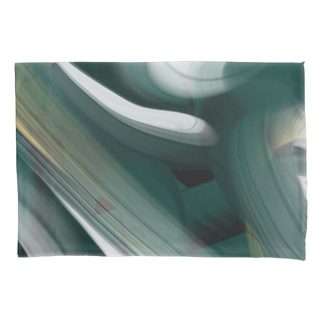 Pillowcase Abstract Trend Interior Decor Green (Front)