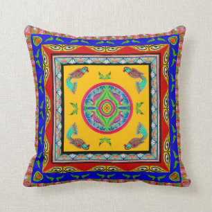 Pillowcase Inspired by Truck Art - 6 Throw Pillow