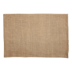 Pillowcase, Standard, with natural rustic canvas Pillowcase