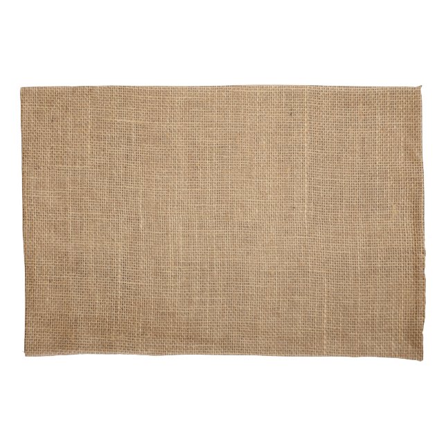 Pillowcase, Standard, with natural rustic canvas Pillowcase (Front)