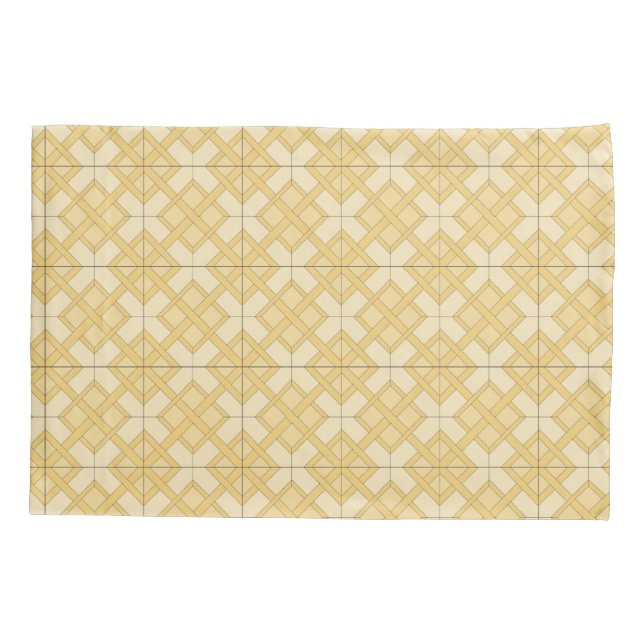 Pillowcase - Woven Lattice in Three Shades (Back-Left)
