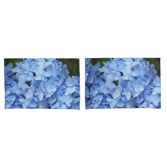 Pillowcases - Blue Hydrangeas (Front-Set)