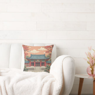 Pillows depicting an oriental palace