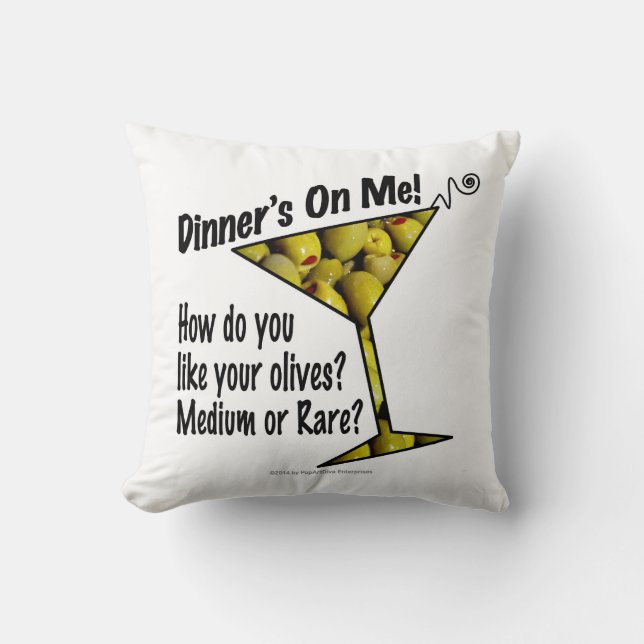 PILLOWS Dinner! Olives? Medium or Rare? (Front)