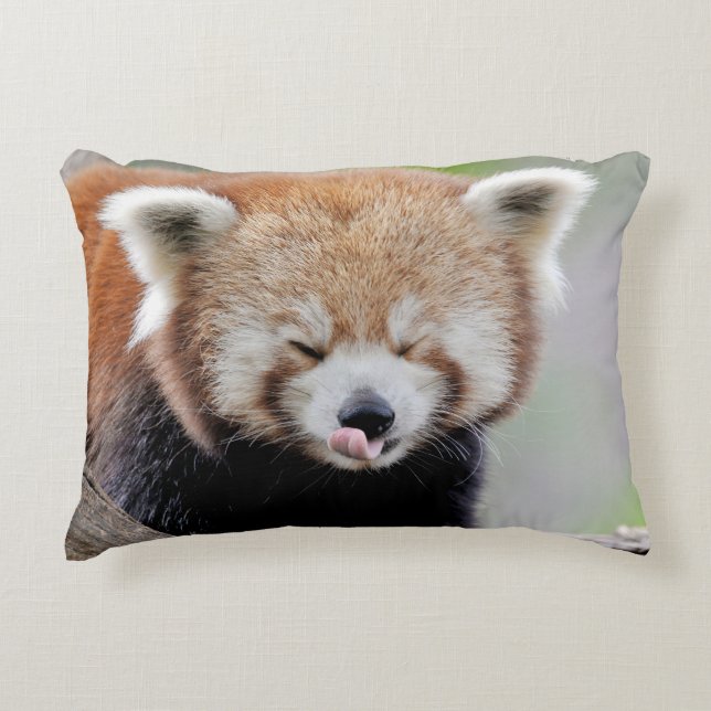 Pillows photo red panda. Panda roux. Animals. (Front)