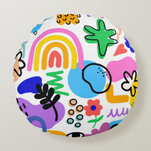 pillows with colorful abstract designs