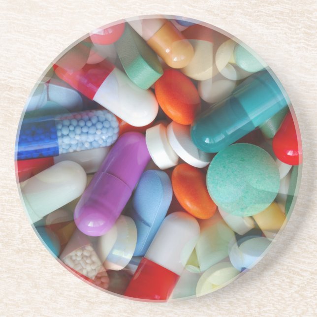pills drugs coaster (Front)