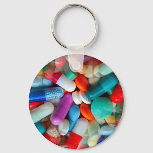 pills drugs key ring
