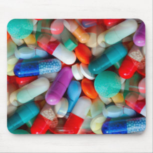 pills drugs mouse mat
