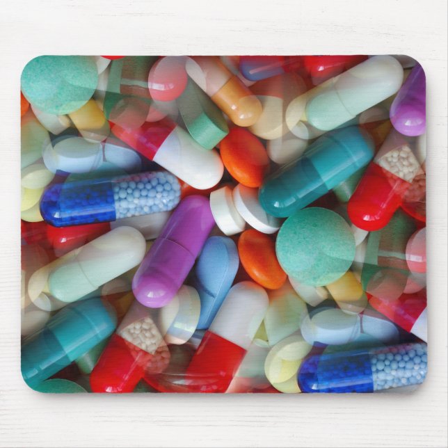 pills drugs mouse mat (Front)
