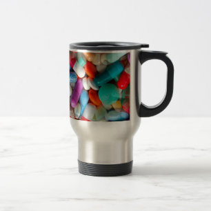 pills drugs travel mug