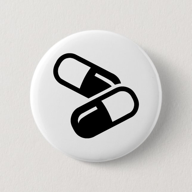 Pills medicine 6 cm round badge (Front)