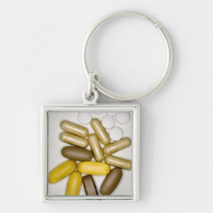 Pills on paper key ring