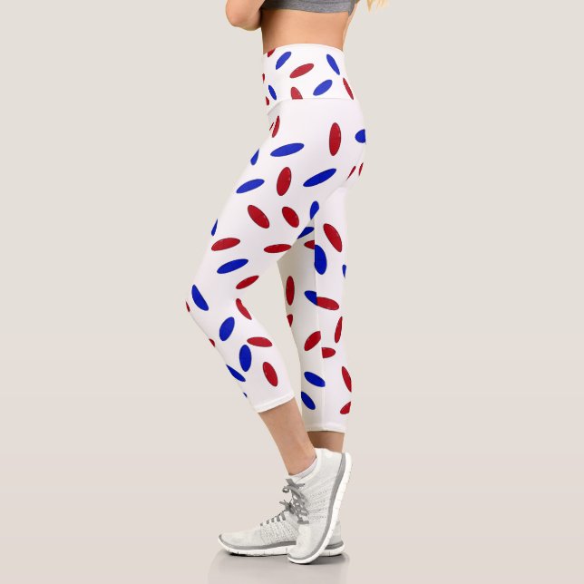 Pills red & Blue Capri Leggings (Left)