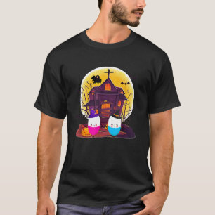 Pills Witch Hat Drinking Wine Pharmacist Halloween T-Shirt