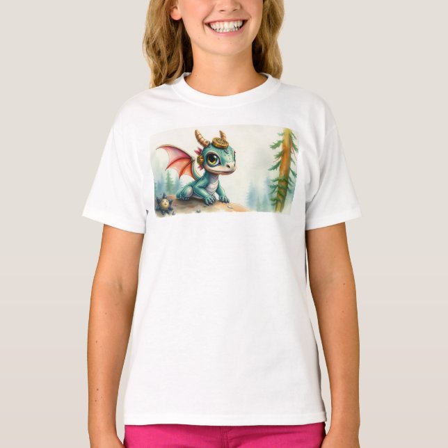 Pilly the Steampunk Dress-up Dragon  T-Shirt (Front)