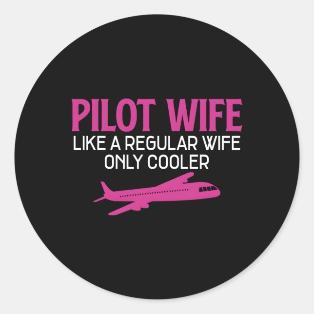 Pilot Aeroplane Aviation Classic Round Sticker (Front)