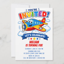Pilot Aeroplane Birthday Boy | 5th Birthday Party