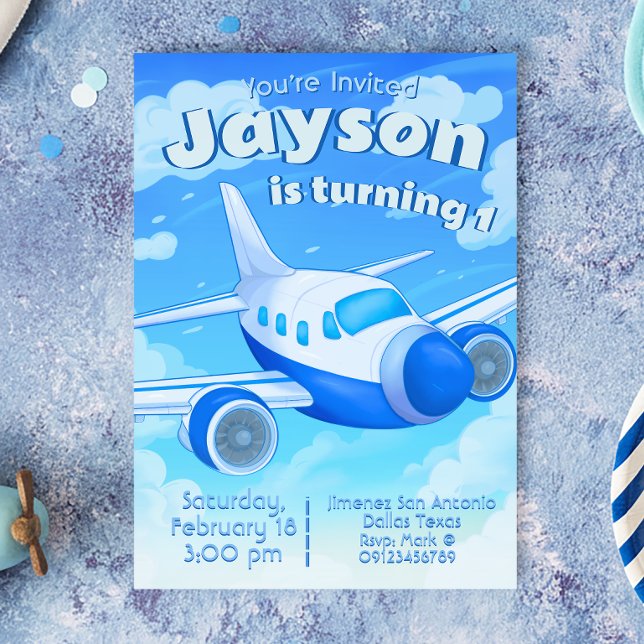 Pilot - Aeroplane Boy Birthday Invitation (Creator Uploaded)