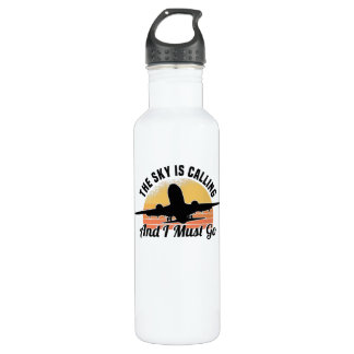 Pilot Aeroplane Engine Flyer Saying Hobbypilot 710 Ml Water Bottle
