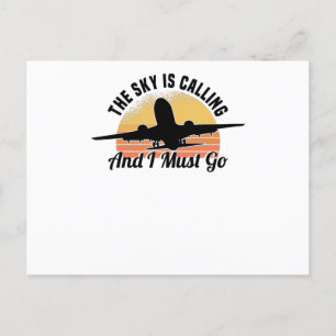 Pilot Aeroplane Engine Flyer Saying Hobbypilot Postcard