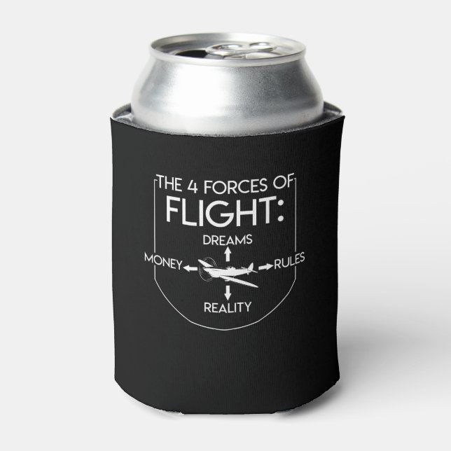 Pilot Aeroplanes Forces Flight Dreams Reality Can Cooler (Can Front)
