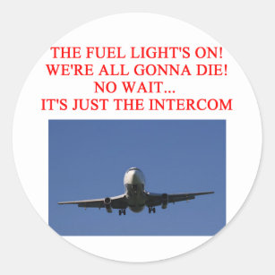 PILOT airline joke Classic Round Sticker