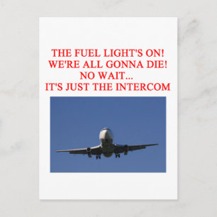 PILOT airline joke Postcard