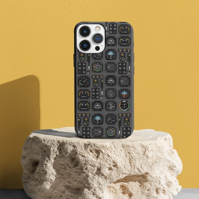 Pilot Airplane cockpit dash Instruments Aviation iPhone Case (pilot)