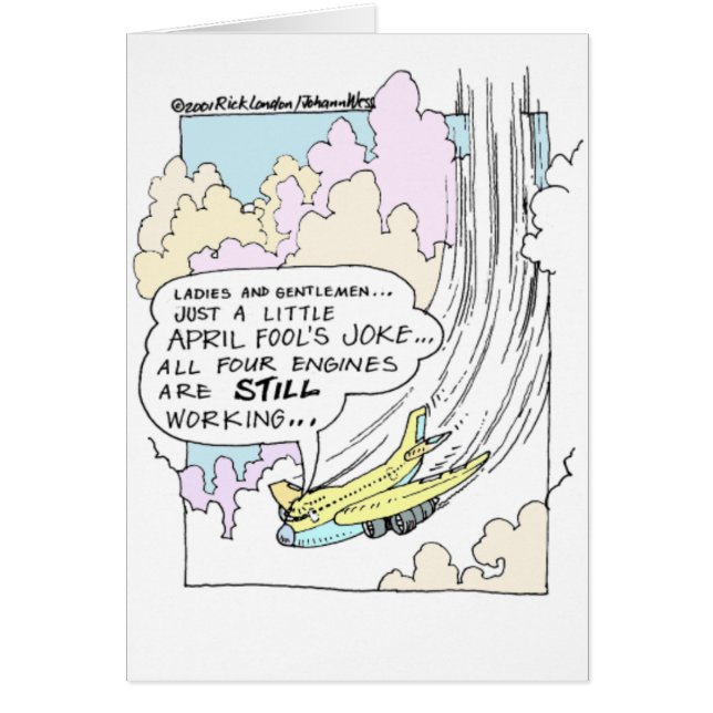 Pilot April Fools Cartoon Funny Gifts & Tees (Front)