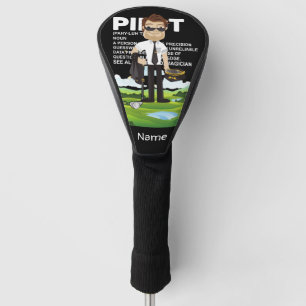Pilot Aviation Industry Golfer at golf ball    Gol Head Cover
