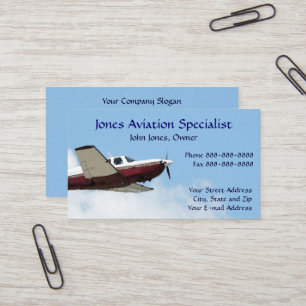 Pilot Aviation Single Engine Plane Business Card