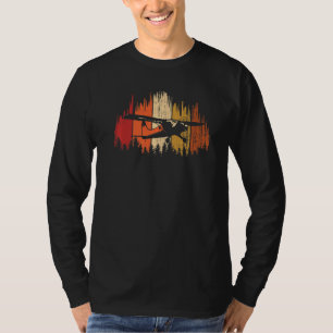 Pilot Aviator Pilot Plane Over Forest Retro T-Shirt