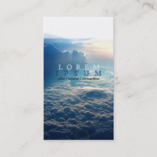 Pilot Aviator Stewardess Plane Sky Fly Post Business Card