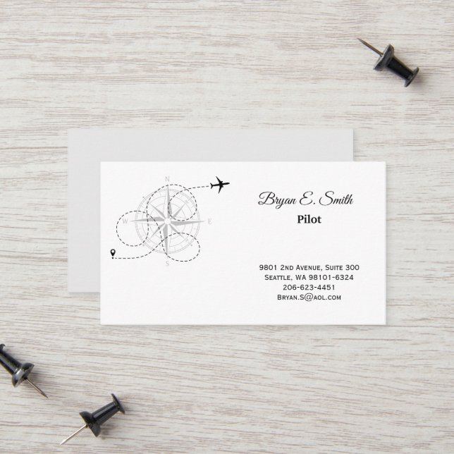 Pilot Business Card (Front/Back In Situ)