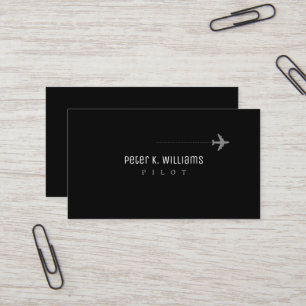 Pilot business card with an aeroplane