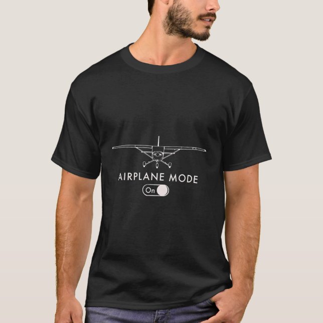Pilot C172 Flying Aeroplane Mode T-Shirt (Front)