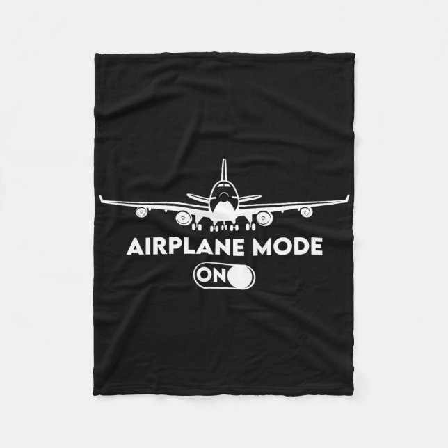 Pilot C172 Flying Gift Airplane Mode  Fleece Blanket (Front)