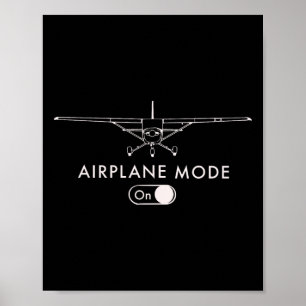 Pilot C172 Flying Gift Airplane Mode Short Sleeve Poster